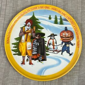 McDonald’s Vintage 1977 Plate; Winter